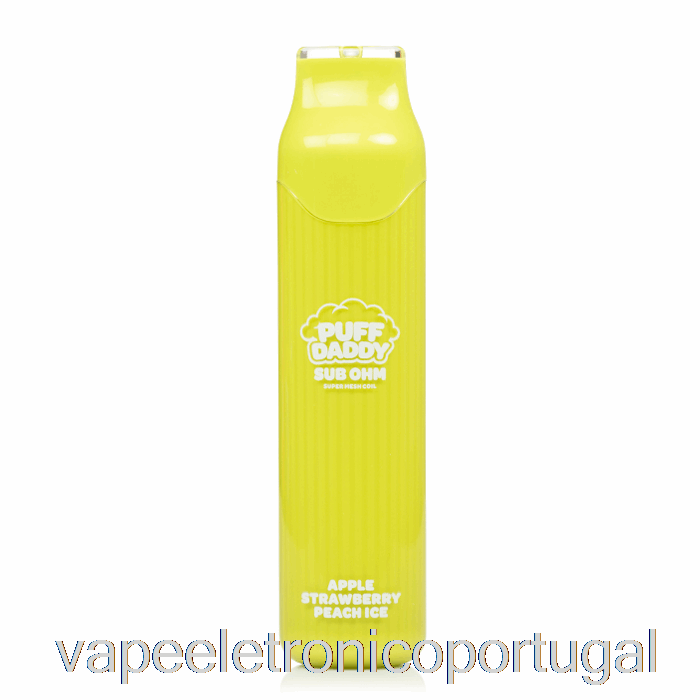 Vape Eletrônico Puff Daddy 6000 Descartável Maçã Morango Pêssego Gelo